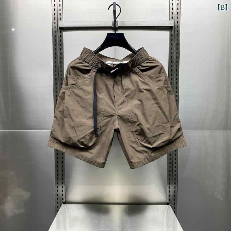 ショートパンツ メンズ 夏 工装風 直筒 速乾 ポリエステル 微弾性 多ポケット ゆったり 黒 コーヒー カジュアル 青春 スポーツ 日常 軽量 通気性 免アイロン fork-br-10839619 フォークBR サンプル画像3