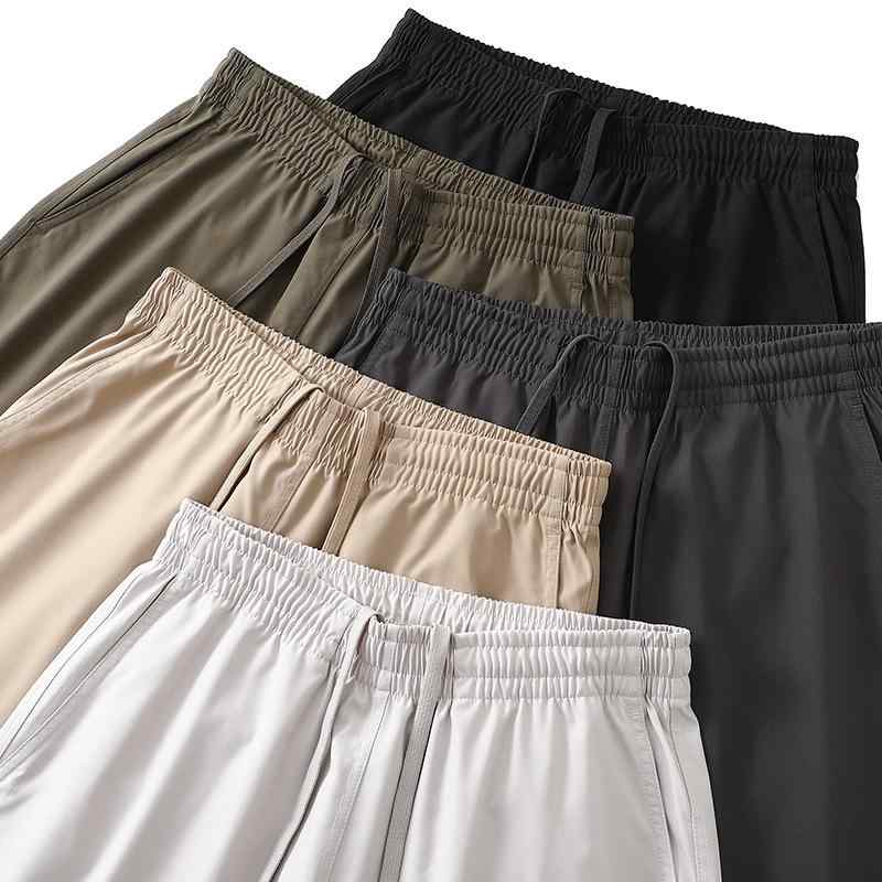 メンズ 短パン 速乾パンツ 三防 機能性 ポリエステル 涤纶 素材 夏用 グレー ブラック カーキ ミリタリーグリーン 炭灰色 カラーバリエーション ゆったりシルエット ノンストレッチ スポーツスタイル アウトドア 普段使い 軽量 通気性 防汚 防水 防