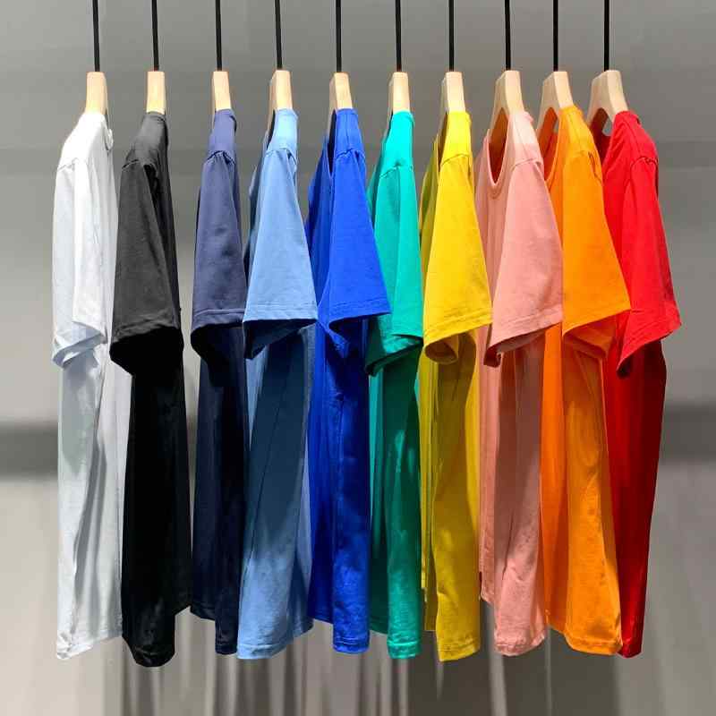 Rakuten - メンズ Tシャツ 短袖 丸首 純色 シルクコットン 打底 長絨コットン トップス 直筒型 綿 96%以上 接触冷感 吸湿速乾 日常 ティーン 基礎 白色 黒 緑 夏 オールシーズン 軽量 通勤 普段使い