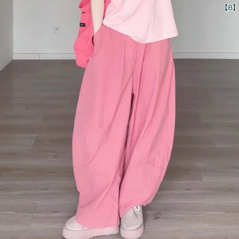 レディース セットアップ 紫 ピンク 黒 白 Tシャツ ワイドパンツ 夏 かわいい 気質...