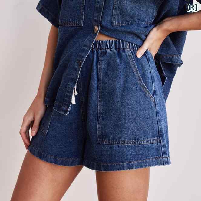 レディース 牛仔 セットアップ シャツ ショートパンツ 春夏 復古 ストリートスタイ...