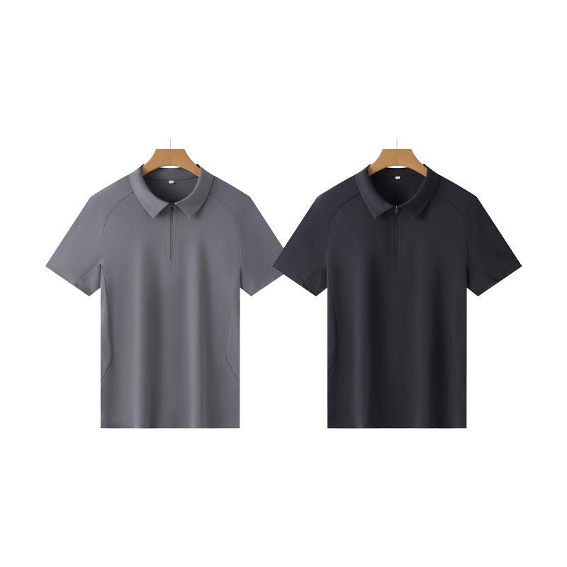 Tシャツ メンズ 半袖 ハーフジップ 襟付き トップス スポーツ カジュアル 吸湿速乾 接触冷感 高級感 通気性 オールシーズン・カテゴリ: Tシャツ・柄: 無地・対象年齢: 大人・性別: 男性・スタイル: スポーツカジュアル・ネックライン: 襟付き・袖丈: 半袖・素材: ポリエステル90%・用途: ランニング、スポーツトレンド・カラー展開: ブラック、ダークグレー・サイズ展開: M,L,XL,XXL,XXXL,4XL,5XL