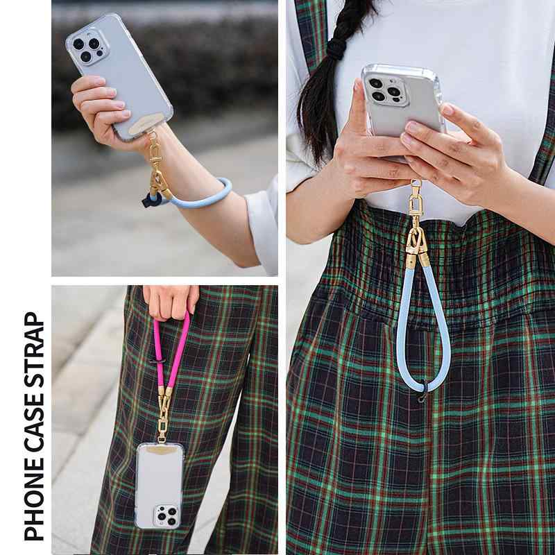 Rakuten - スマートフォン 携帯ストラップ 手首用 短め 8mm 多機能 紛失防止 落下防止 携帯アクセサリーAndroid iPhone対応 亜鉛合金 金属 金属バックル 涤纶製 ブラック カーキ ベージュ ネイビー ブルー レッド グレー ピンク グリーン イエ