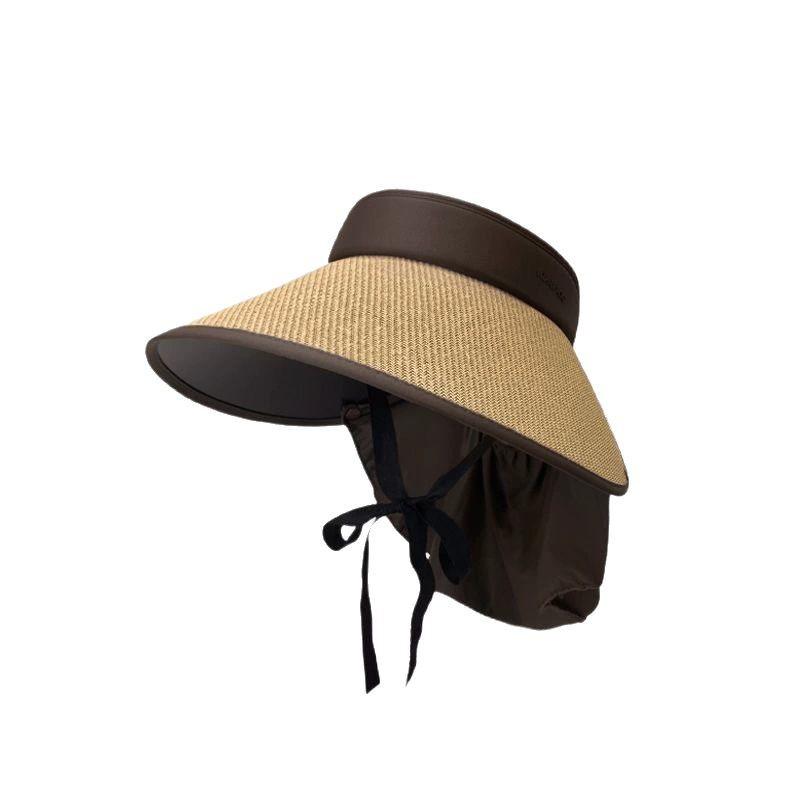 Straw Hat - UVカット 遮陽帽 レディース 帽子 サマーハット つば広ハット 折りたたみ 紫外線対策 日焼け防止 日焼け防止 軽量 通気性 ファッション小物 カジュアル おしゃれ かわいい カジュアル おしゃれ かわいい エレガント カジュアル 通勤 OL ビジネス