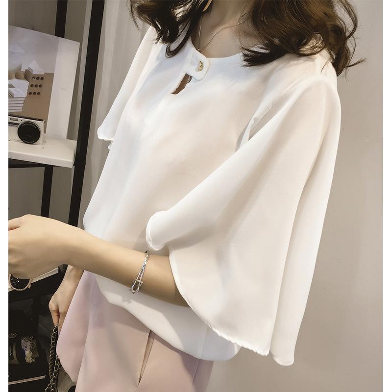 Rakuten - トップス シフォン レディース 夏物 チュニック ホワイト グレー ピンク M L XL XXL XXXL 4XL