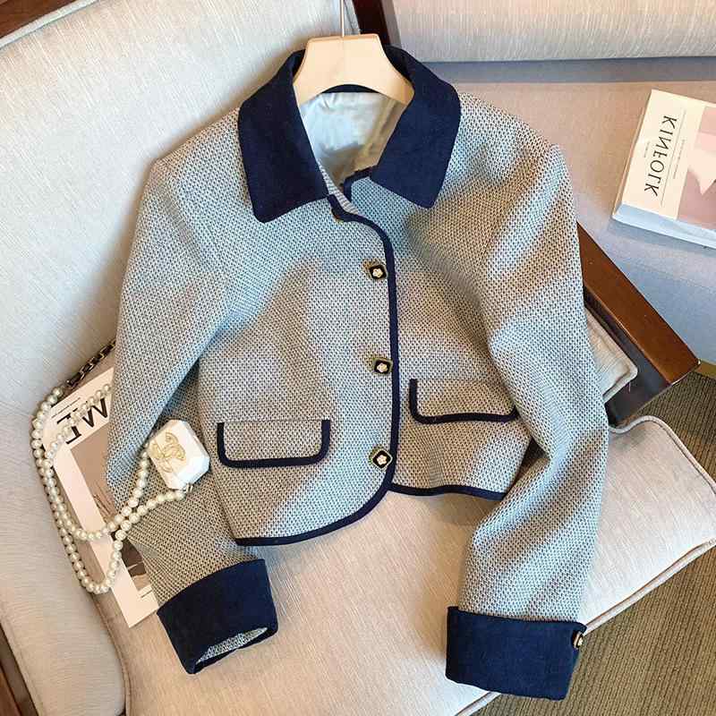 Other Jackets Jumpers - レディース トップス 春夏 高級感 通勤 上下セット 異素材切り替え バイカラー