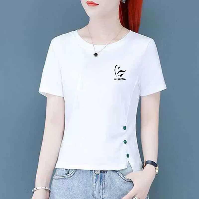 乐天商城 - tシャツ レディース 夏 短袖 ゆったり カジュアル 夏服 快適 普段使い おしゃれ かわいい きれいめ ファッション トップス