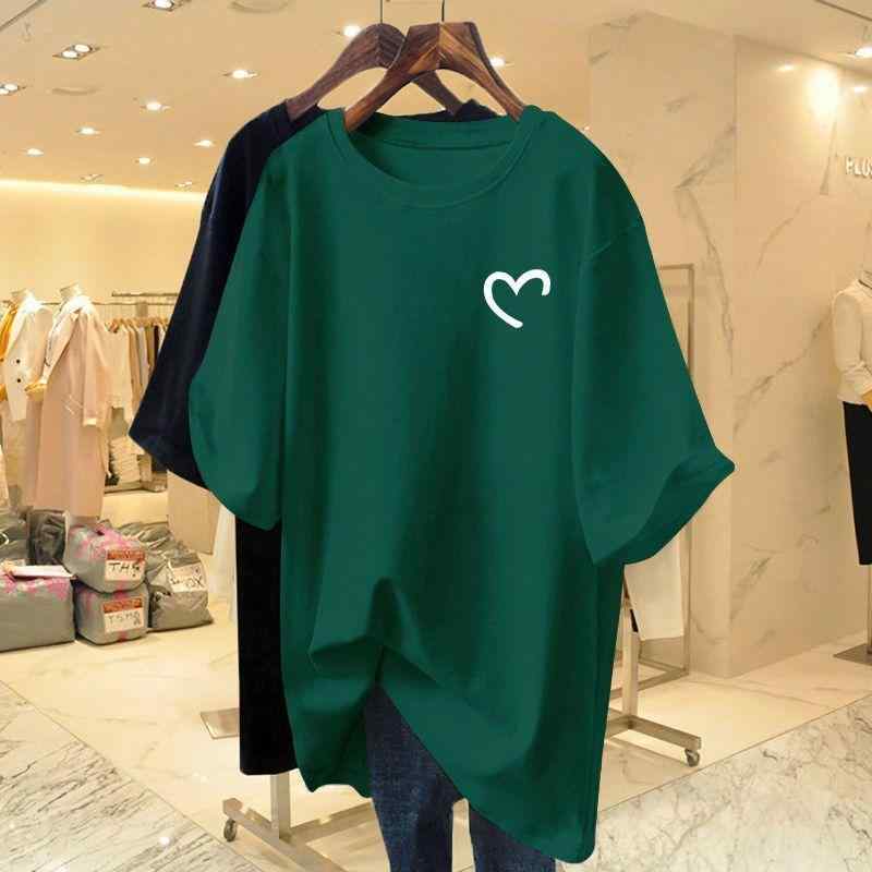 T-Shirts - トップス Tシャツ 棉100% 半袖 レディース 春夏 カジュアル かわいい おしゃれ ゆったり 着痩せ 宽松 ゆったり おしゃれ トレンド ファッション プチプラ 普段使い 通勤 通学 アウトドア デイリーユース ブラック ホワイト ブラック ピンク