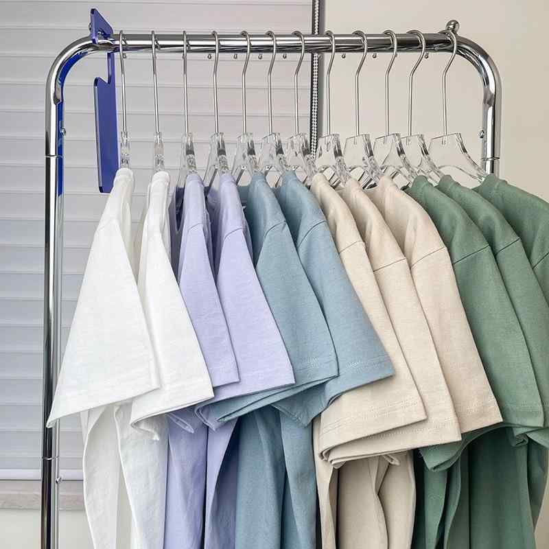 Rakuten - Tシャツ メンズ レディース 厚手 綿100% 無地 丸首 半袖 トップス ブラック ホワイト系