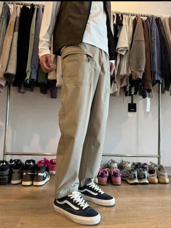 乐天商城 - 作業服 パンツ メンズ 春夏 薄手 直筒 カジュアルパンツ 楽ちん 長ズボン 男性用 快適 通年 伸縮性 耐摩耗 防風 工装パンツ
