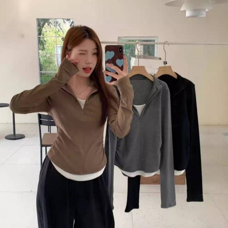 トップス Tシャツ 長袖 レディース 秋冬 カジュアル風 日韓風 体型カバー ゆったり おしゃれ かわいい 普段使い 通勤用 部屋着 アウトドア 軽量 休日 デート 部屋着 柔らかい 快適 肌触り良い 上質 M L XL 濃いグレー 灰色 茶色 黒