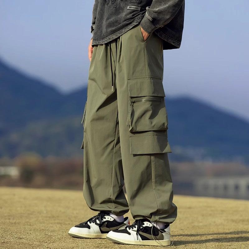 カーゴパンツ メンズ 春夏 ゆったり 防風 アウトドア 機能性 カジュアル 長ズボン