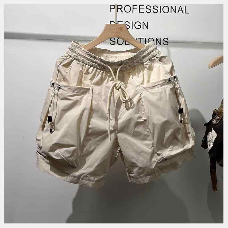 ショートパンツ メンズ 夏 工装風 ワイドシルエット ポケット付き ハイストレートカジュアル ショートパンツ