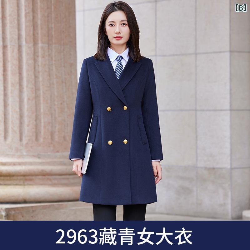 学院風 コート レディース 通勤 ビジネス オフィス OL 制服 事務服 仕事用 アウター ジャケット フォーマル きれいめ 上品 清楚 エレガント 柔らかい 快適 暖かい 秋冬 2024年 冬物業績向上 fork-br-10873347 フォークBR サンプル画像3