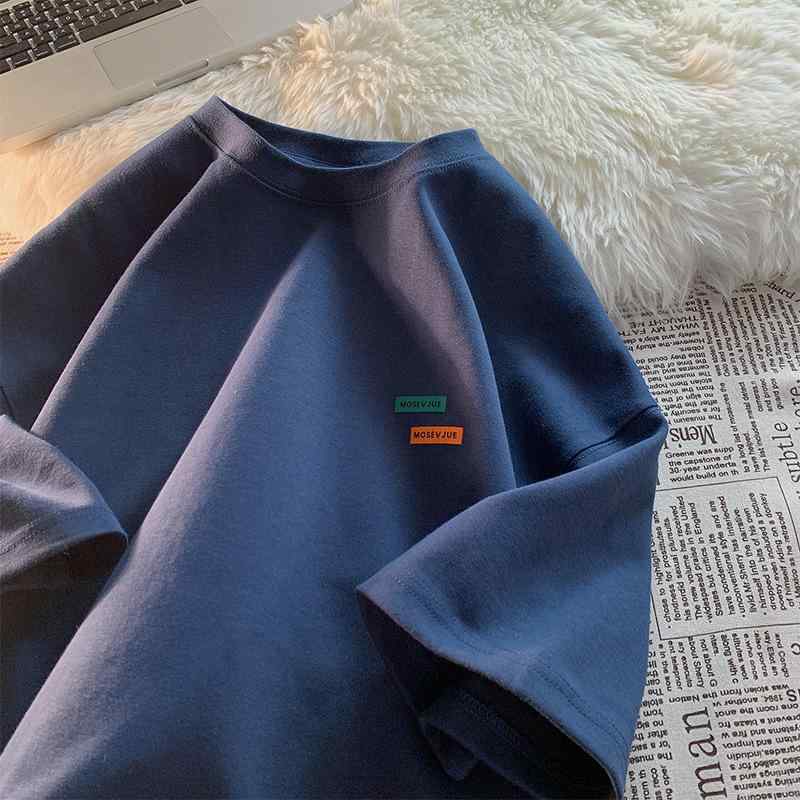 樂天商城 - Tシャツ メンズ 半袖 夏 カジュアル 無地 丸首 綿100% 宽松型 180g-250g 重さ レトロ風 プチプラ カジュアル おしゃれ カジュアル 普段使い 通気性 着回