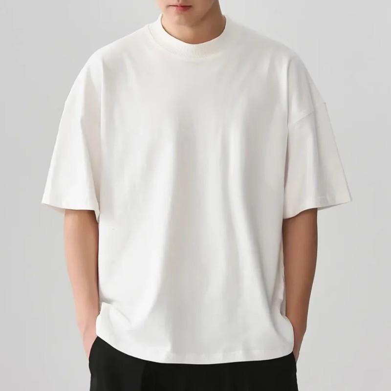Rakuten - Tシャツ メンズ 綿 ゆったり 無地 半袖 クルーネック カジュアル ファッション
