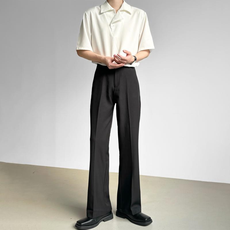 パンツ カジュアルパンツ メンズ 春秋 スラックス ビジネス テーパードパンツ ストレートパンツ 男性用 紳士服 フォーマル 普段使い 仕事用 普段使い 黒 白 灰色 fork-br-10875919 フォークBR パッケージ画像