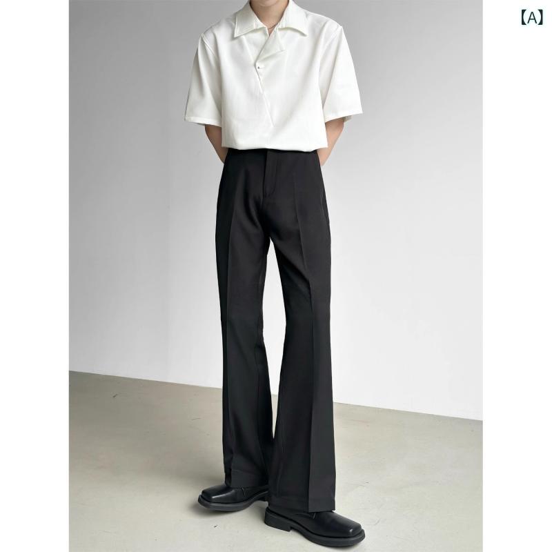 パンツ カジュアルパンツ メンズ 春秋 スラックス ビジネス テーパードパンツ ストレートパンツ 男性用 紳士服 フォーマル 普段使い 仕事用 普段使い 黒 白 灰色 fork-br-10875919 フォークBR サンプル画像2