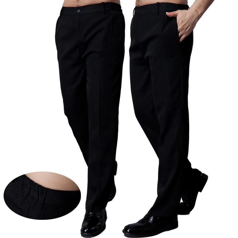 "仕事用パンツ メンズ 黒 直筒型パンツ 秋用 無地 伸縮性なし M~3XL 40代 50代 60代 オフィス用 上品 快適 ラクラク ウエストゴム仕様 no-elasticity-pants 110characterlimit workpants me