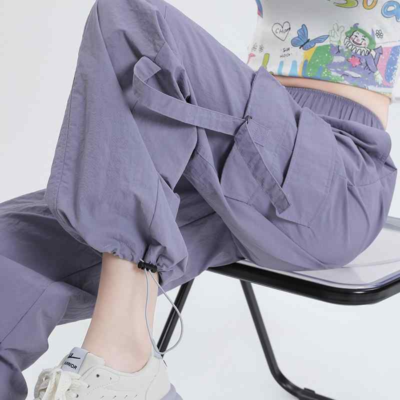 パンツ レディース カジュアルパンツ 薄手 ハイウエスト 美脚 運動 工装パンツ 傘...