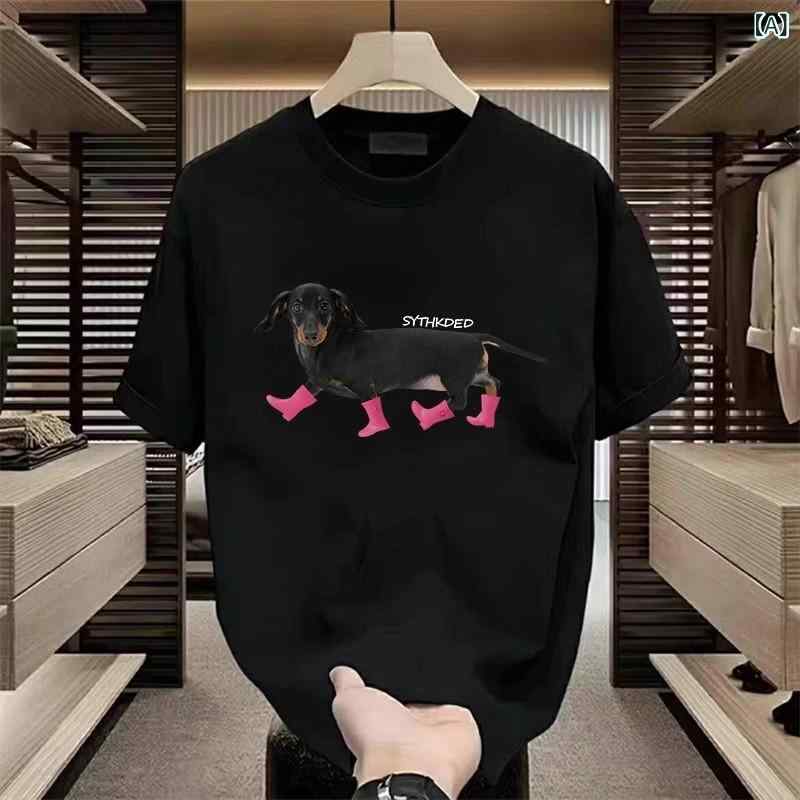 乐天商城 - Tシャツ メンズ 半袖 綿100% プリントTシャツ カジュアルTシャツ トップス 男性用Tシャツ 通気性 夏用Tシャツ 春秋用Tシャツ