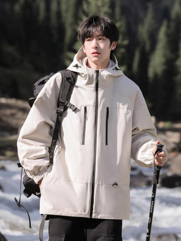 樂天商城 - "アウトドアウェア メンズ 登山ジャケット 防風 防水 3WAY 取り外し可能 フリースジャケット 秋冬用 アウター 秋冬 カジュアル おしゃれ かっこいい 秋 冬 登山 キャンプ ハイキング トレッキング 山登り 快適 暖かい 保温性 軽量 通気性 動