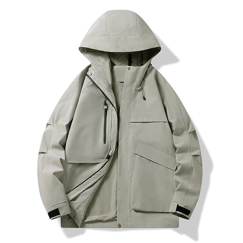 乐天商城 - "アウター メンズ 男性用 スプリングコート フーディー ジャケット 登山服 ウィンドブレーカー アウトドア キャンプ ハイキング 旅行 快適 速乾 通気 耐摩耗 防風 撥水 軽量 伸縮性 男性用 男性用 黒色 男性用色 男性用色 男性用色 男性用色 男