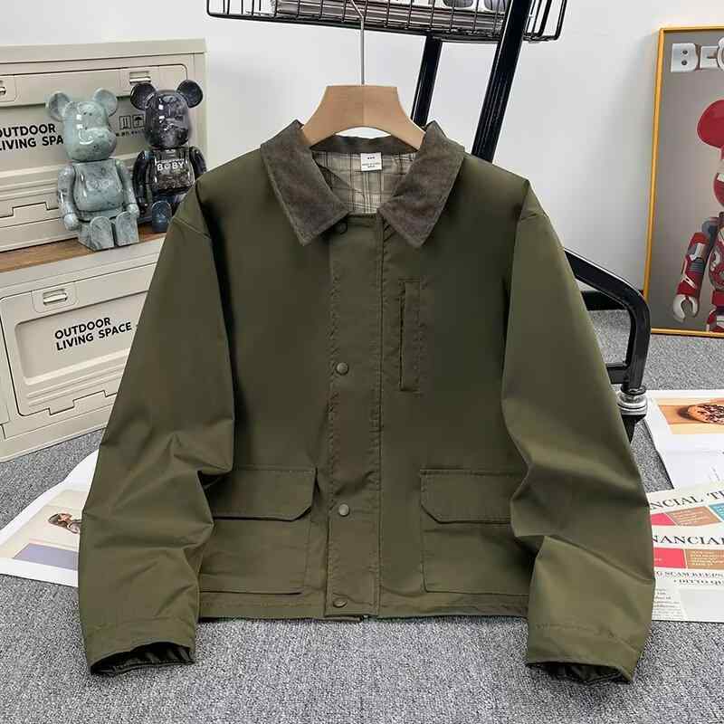 ジャケット メンズ ジャケット カジュアル 工装夹克 ポケット付き 長袖 秋服 春服