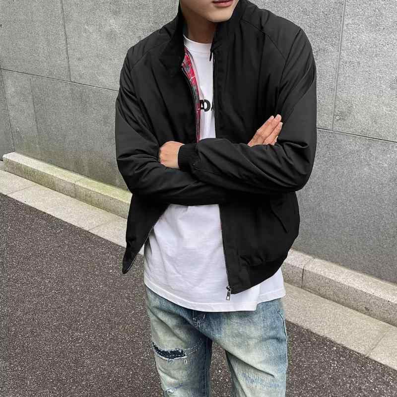 Other - メンズ ジャケット 春 秋 アメリカンレトロ スタンドカラー トレンド ゆったり 防風 ライダースフライトジャケット