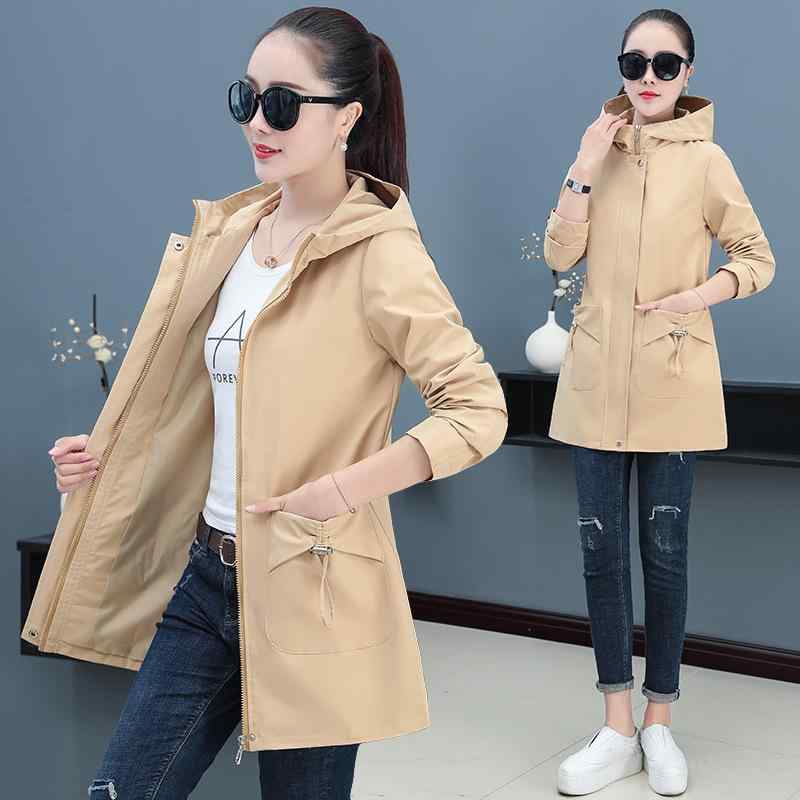 Outerwear - "アウター スプリングコート レディース ミドル丈 ゆったり 撥水加工 通勤 通学 カジュアル きれいめ おしゃれ ファッション 婦人服 大人 女性 大人 快適 普段使い 軽量 携帯用 流行 トレンド 上品 落ち着いた 柔らかい 洗練された 動きやすい