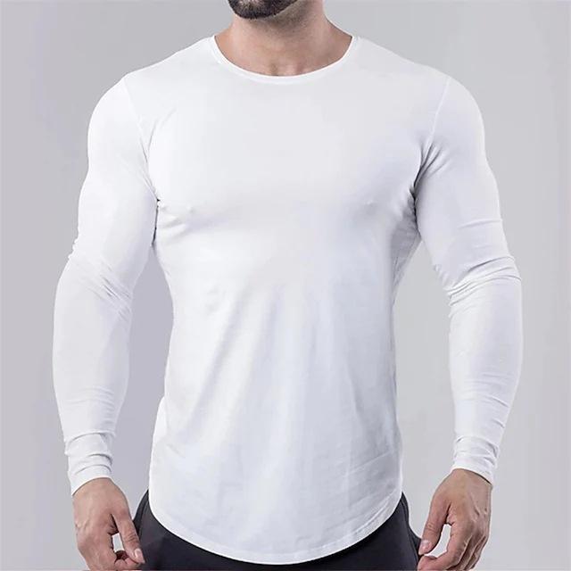 Tシャツ メンズ 男性用 長袖 速乾Tシャツ トレーニングウェア スポーツウェア ランニングウェア ジムウェア 筋トレウェア フィットネスウェア トップス 男性用ウェア カジュアルウェア 運動着 普段使い スポーツ 運動 マッチョ 筋肉質 青年向け ファ