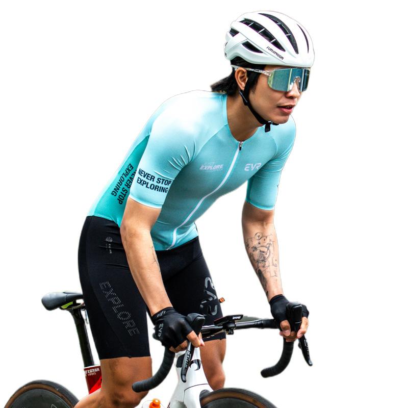 サイクリングウェア メンズ 夏用 半袖 上下セット 速乾 通気性 自転車ウェア サイクリングジャージ マウンテンバイクウェア マウンテンバイク ロードバイクEVR