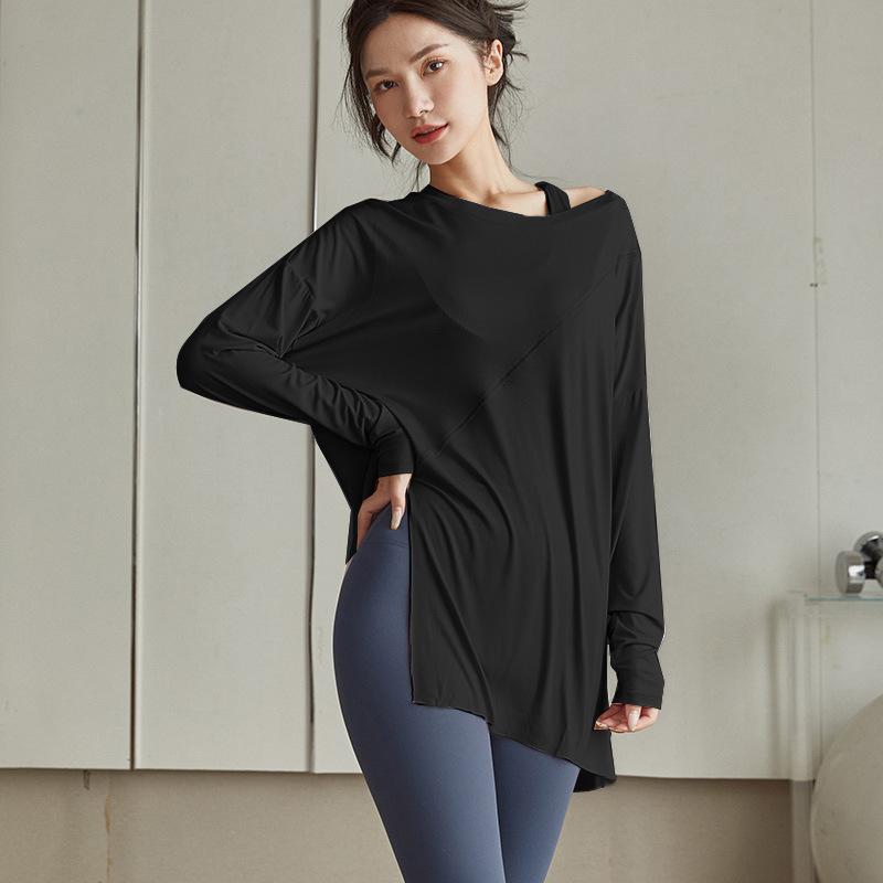 Rakuten - ヨガウェア 速乾 Tシャツ レディース トップス ヨガ フィットネス トレーニング スポーツウェア ランニング 運動 シャツ ブラウス カジュアル シンプル きれいめ おしゃれ かわいい 普段使い 通年 室内 運動不足解消 宅トレ 快適 夏用