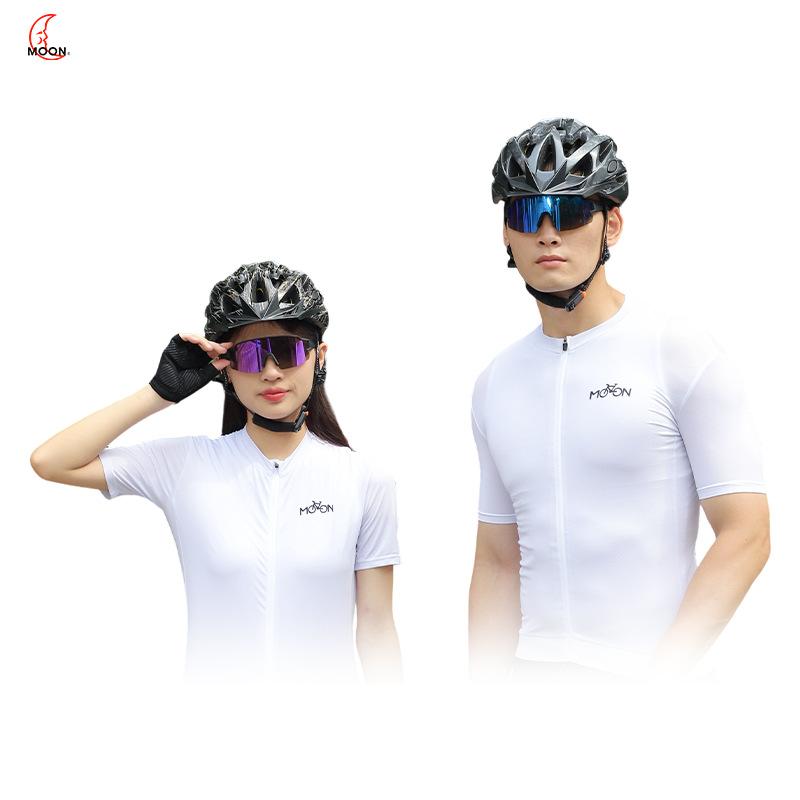 Rakuten - 自転車ウェア メンズウェア 夏 半袖 吸湿速乾 軽量 サイクリングウェア スポーツウェア MOON ブランド トップス 男性用 ウェア トップス サイクルウェア 運動着 トレーニングウェア ロードバイク アウトドアウェア カジュアルウェア 運動着 ウェア