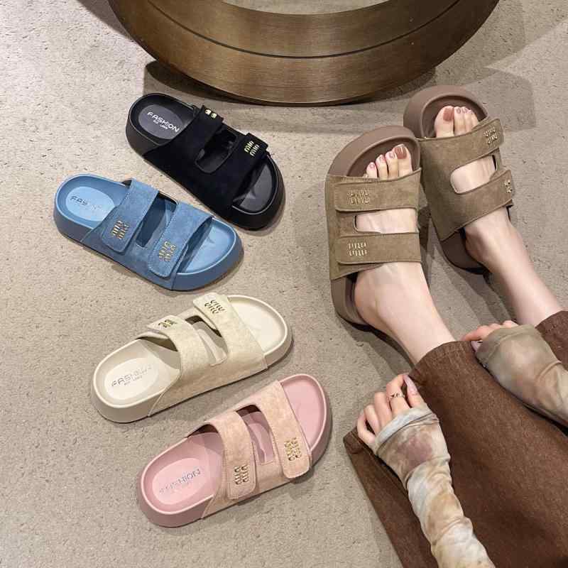 女鞋 - オープントゥ サンダル 厚底サンダル レディースサンダル 夏サンダル 韓国風 ビーチサンダル