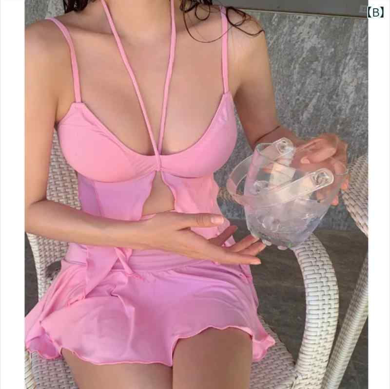 水着 レディース セパレート ハイウエスト セクシー バックオープン 大人かわいい きれいめ 海 リゾート バカンス ビーチ プール 夏 サマー ビーチウェア ホルターネック ノースリーブ スリーブ フリル スイムウェア 競泳 水泳 シンプル おしゃれ 3