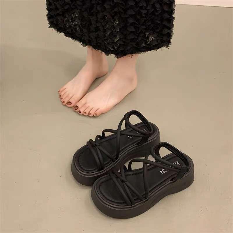 Holly'S Sole - サンダル レディース 厚底 プラットフォーム ビーチサンダル スポーティー カジュアル 夏 2023年製 快適 通気性 麻製