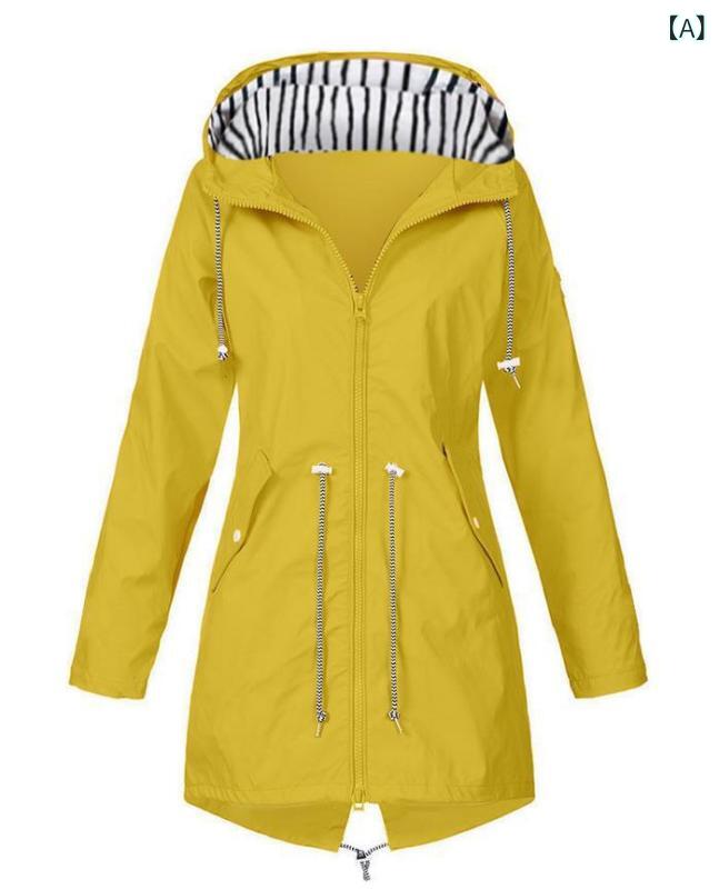 フォークBRのアウトドアウェア 登山服 レディース アウター 3way ジャケット 秋冬 防寒 撥水 暖かい おしゃれ かわいい イエロー レッド ブラック ブルー イエロー｜アングル2
