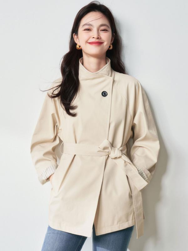春 アウター シンプル きれいめ 上品 デザイン性 コート