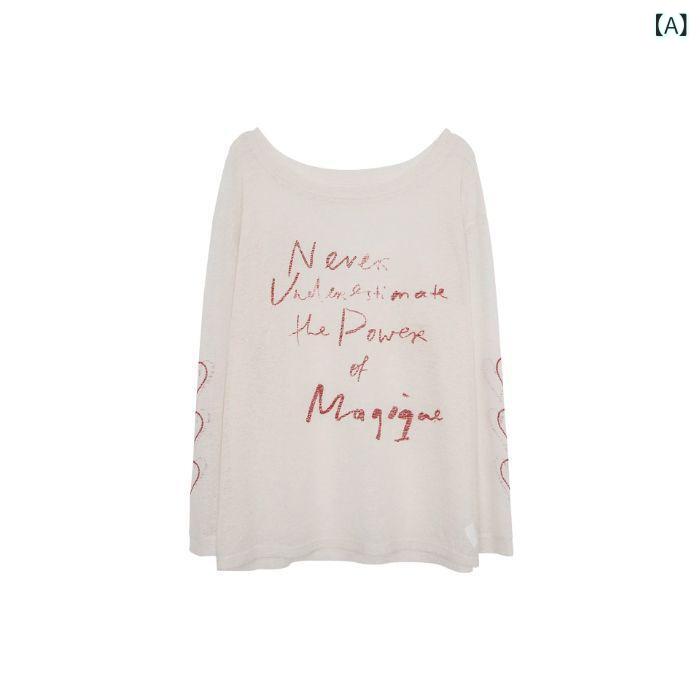 トップス 斜肩トップス レディース 長袖 チュニックTシャツ 涼感加工