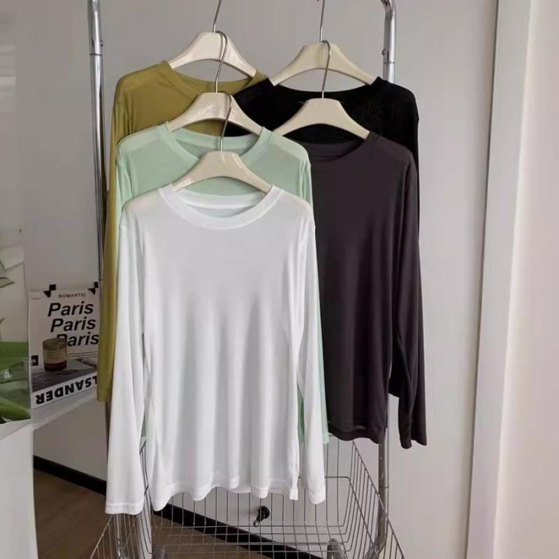 トップス 薄荷緑 接触冷感 Tシャツ レディース 夏 半袖 薄手 ゆったり カジュアル きれいめ おしゃれ かわいい 大人 女性用 普段使い 通勤用 部屋着 アウトドア 通年用 伸縮性 綿混素材 軽量