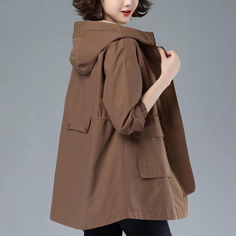 コート レディース フード付き カジュアル きれいめ 通勤 軽量 撥水 防風 おしゃれ かわいい 暖かい 秋服 冬服 普段使い アウトドア 膝丈 ミドル丈 無地 シンプル ファッション