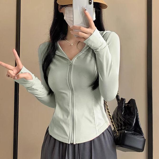 防晒衣 女士 春夏季 透气 防紫外线 原纱型 外套 UPF50+ 冰丝 黒色 白色 灰色 粉色 薄 长袖 清新风 连袖 薄