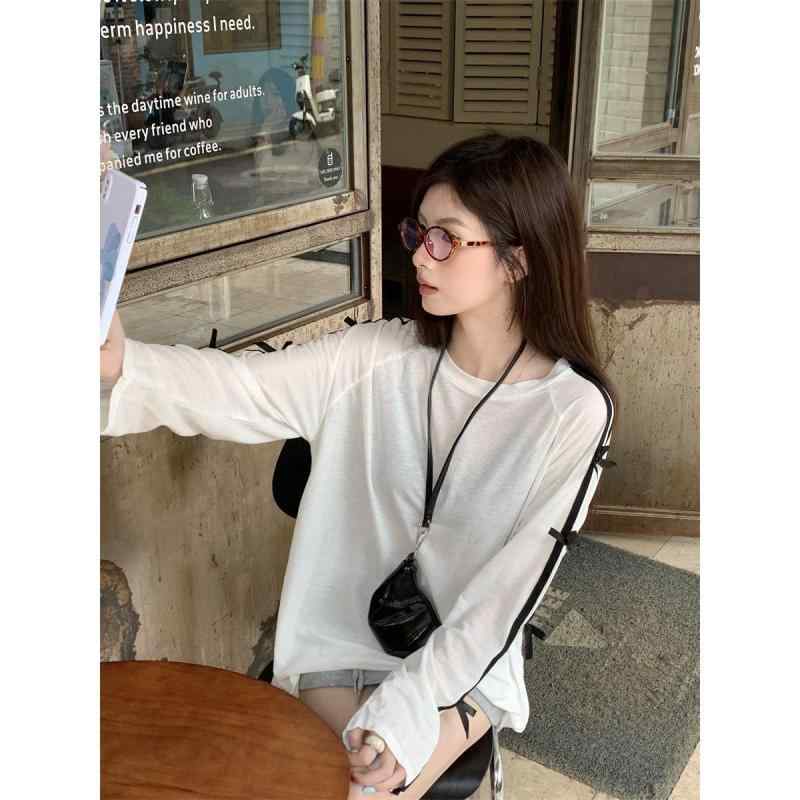 トップス レディース 長袖 Tシャツ 薄手 ゆったり チュニック カジュアル おしゃれ かわいい きれいめ 大人 きれいめ 上品 清楚 フォーマル オフィス 通勤用 普段使い シンプル 無地 秋物 秋服 秋用 2024年 婦人服