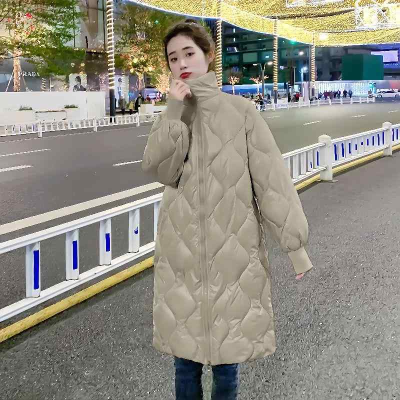 棉服 女 中长款 连帽 亮面 小个子 过膝 棉服外套