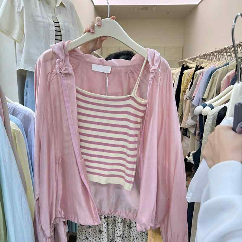Rash Guards - トップス レディース 薄手 フード付き ジップアップ カーディガン UVカット 紫外線対策 長袖 春夏 カジュアル ピンク ホワイト ピンク ホワイト ピンク イエロー
