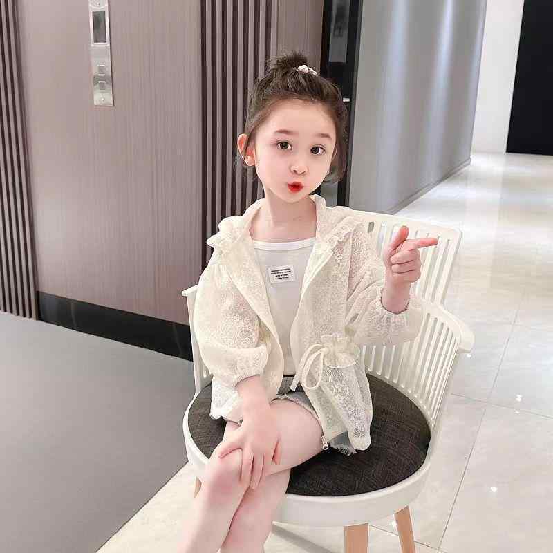 子供服 アウター 春秋 薄手 女児 ベビー ジャケット キッズ服 女の子用 長袖 上着 防風 薄い 柔らかい素材 圆领 ジッパー 米色