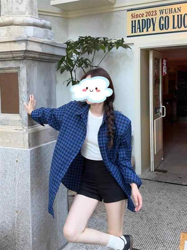 トップス 格子柄 長袖シャツ レディース 春夏 カジュアルシャツ チェック柄シャツ 綿混素材 ゆったりシルエット POLO襟 日韓風 普段使い アウトドア 快適 快適 70%-80% ポリエステル混 普段着 部屋着 オフィス カジュアル オフホワイト系