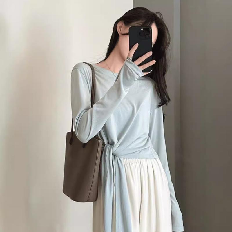 薄款 冰丝 防晒衣 罩衫 女 夏季 宽松 显瘦 长袖 上衣