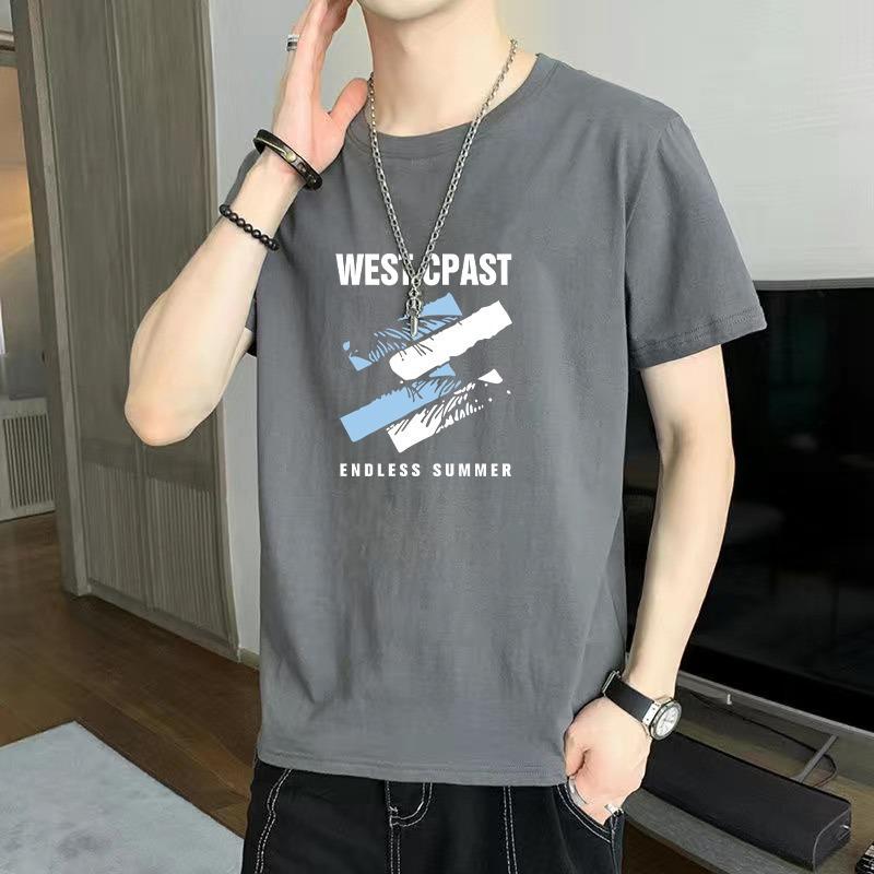 Tシャツ メンズ 半袖 夏 接触冷感 軽量 透气 字母プリント カジュアル トップス